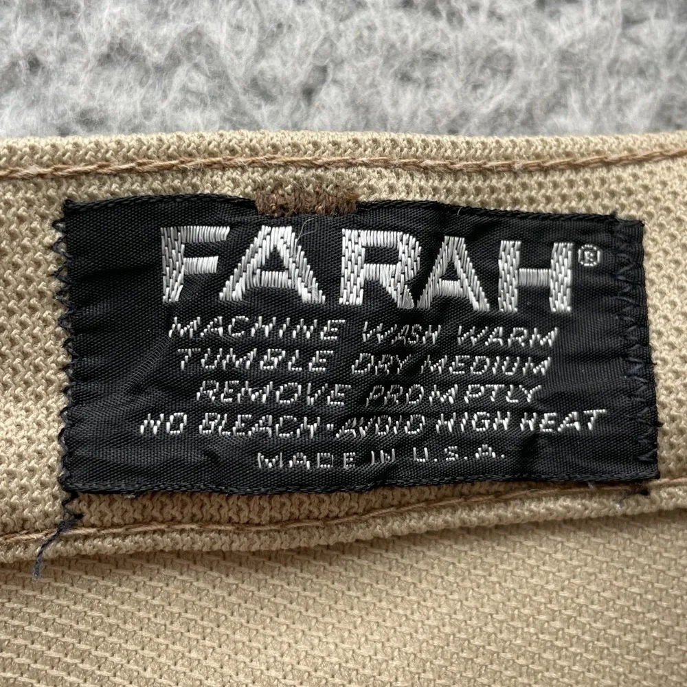 Vintage Farah Trouser Flare Pant Men's 34x29* Khaki 70's Disco Academia Business